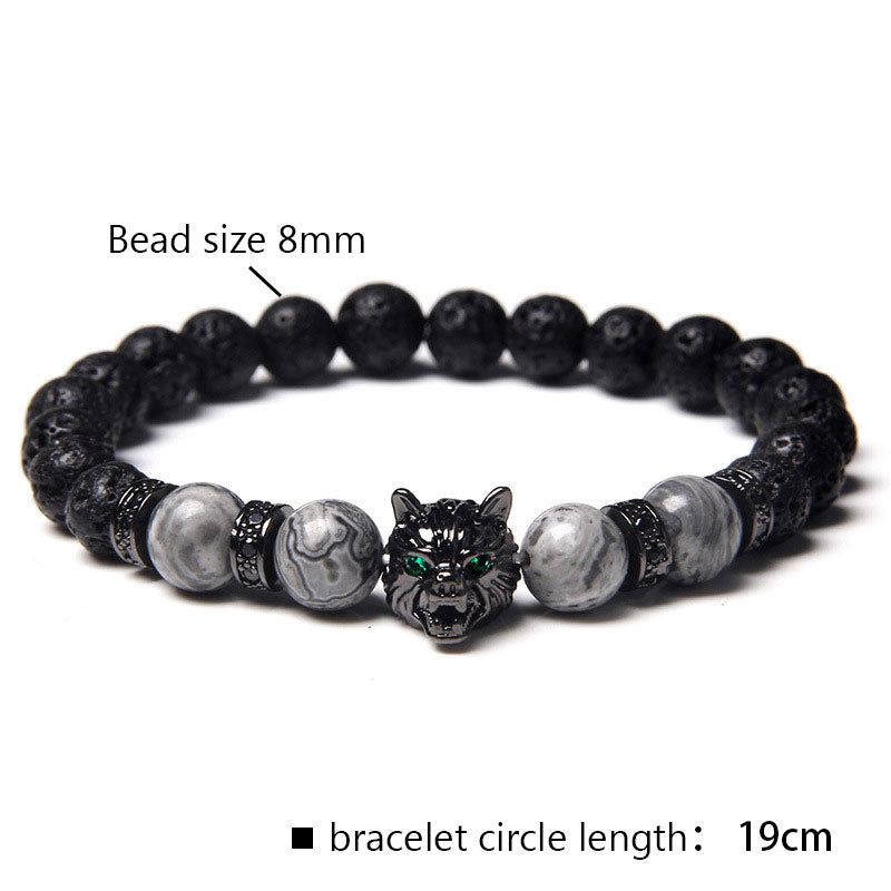 Olivenorma Gray Tiger Eye Wolf Bracelet - image 1
