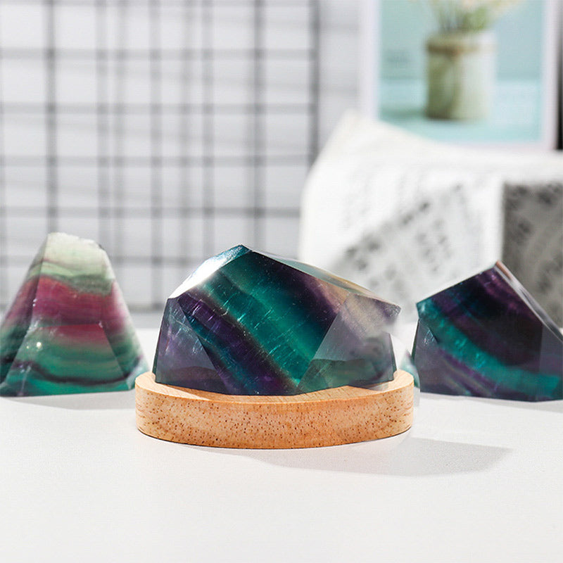 Olivenorma Fluorite Irregular Crystal Lamp Decoration - image 3