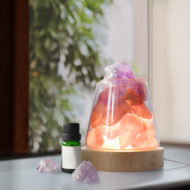 Four Seasons -  Essential Oil Diffuser Crystal Aromatherapy Lamp - Amethyst - Mint - image 11