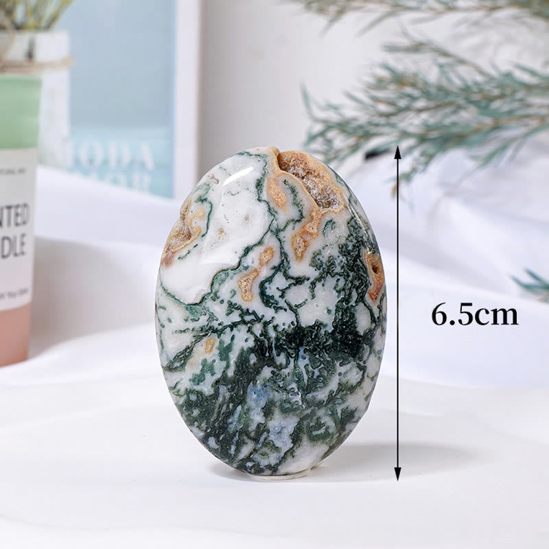 Olivenorma Moss Agate Hot Compress Beauty Massage Natural Stone - image 5