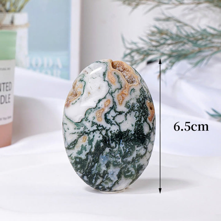 Olivenorma Moss Agate Hot Compress Beauty Massage Natural Stone - image 5