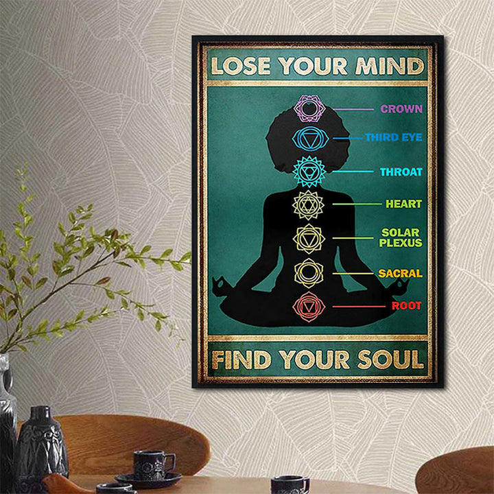 Olivenorma Chakra Yoga Decorative "LOSE YOUR MIND FIND YOUR SOUL" Poster - image 5