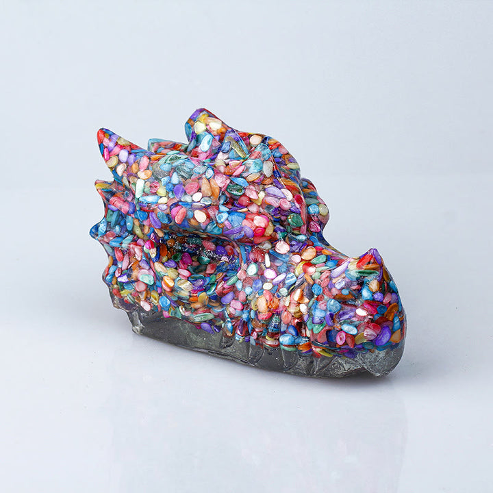 Olivenorma Crystal Epoxy Faucet 1kg Ornament Gemstone Decoration - Colored Agate - image 16