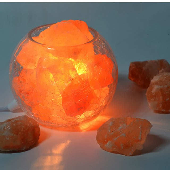 Olivenorma Creative Ice Cracked Glass Tank Himalayan Pink Salt Lamp - image 8