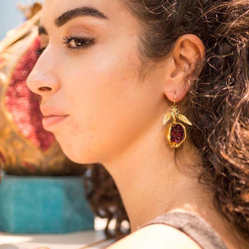 Olivenorma Lucky Pomegranate Seed Fashion Earrings - image 5