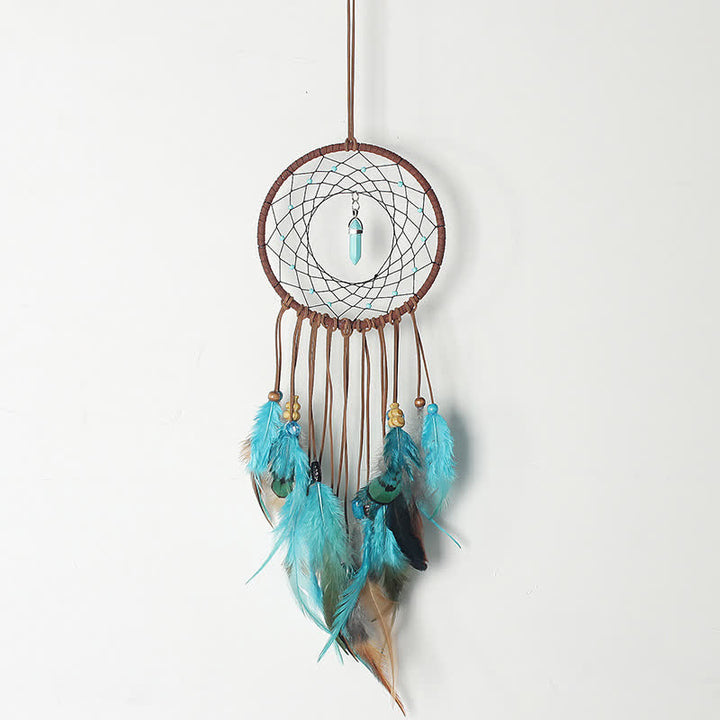 Olivenorma Amazonite Blue Crystal Dream Catcher - image 4