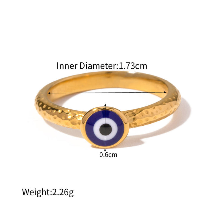 Olivenorma Various Evil Eye Glue Gold Adjustable Open Rings - Royal Blue Evil Eye - image 3