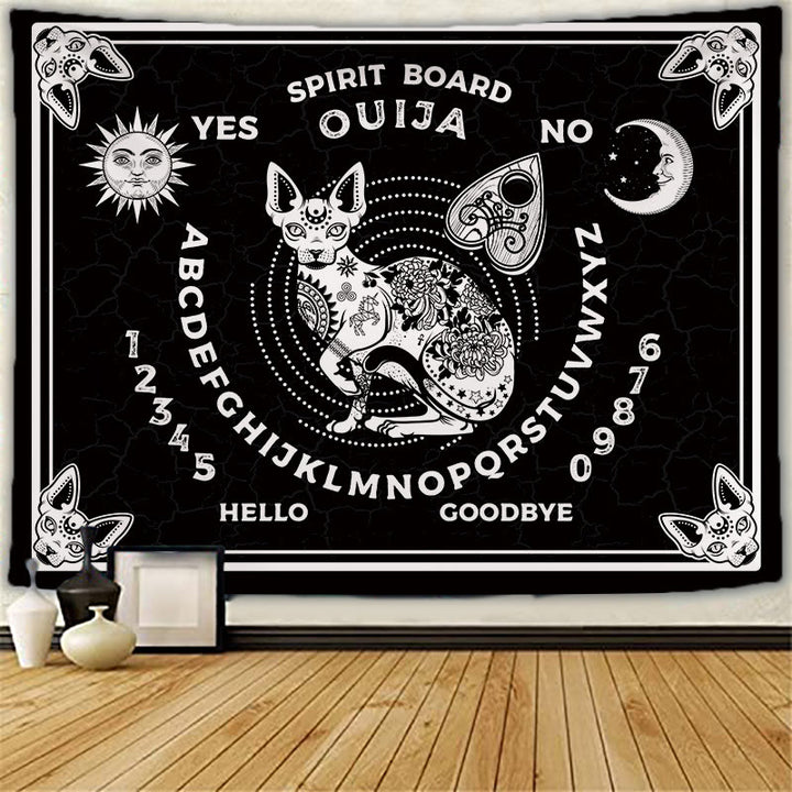 Olivenorma Sun Moon Tattoo Cat Meditation Wall Hanging Tapestry - Tattoo Cat - Brushed fabric - 78.74"*59.05"(200*150cm) - image 6