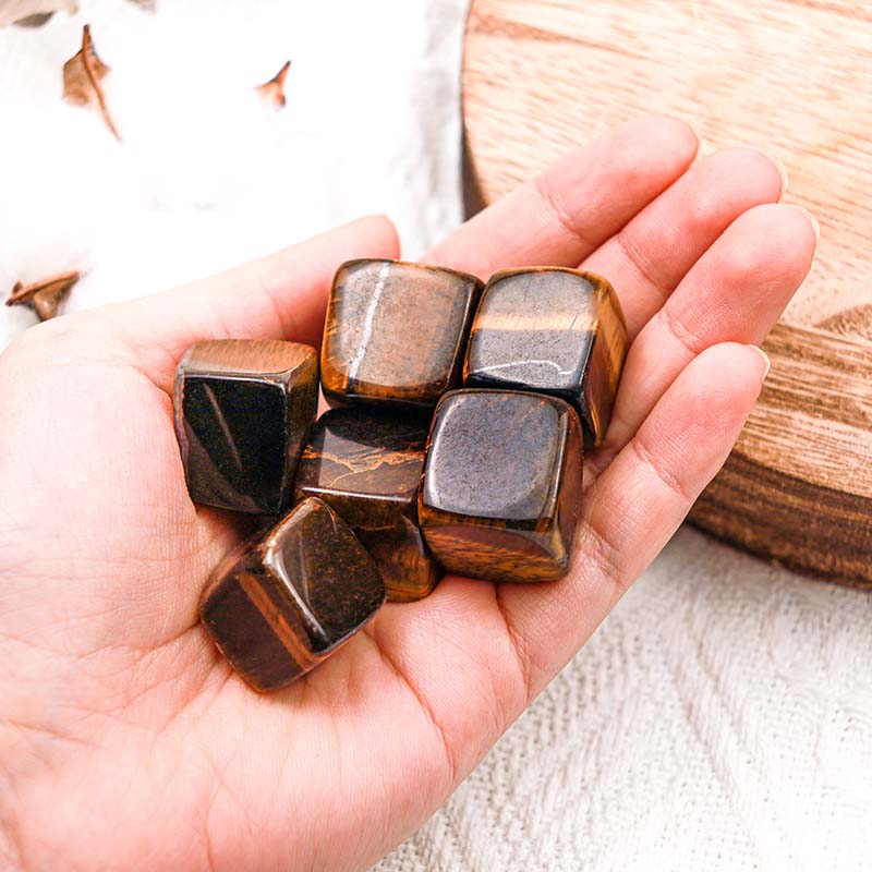 Olivenorma Tiger Eye Protection Crystal Cube - image 1