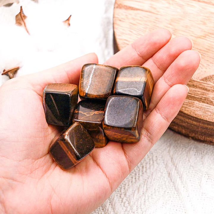 Olivenorma Tiger Eye Protection Crystal Cube - image 1