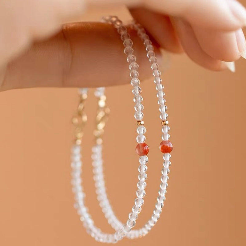 Gathering Fortune - Clear Crystal Gemstone Bracelet - image 4