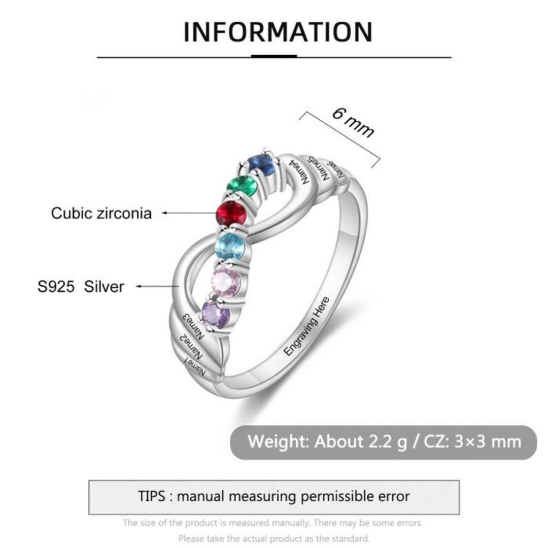 Olivenorma 12 Color Birthstone Lucky Ring - image 5