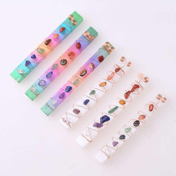 Olivenorma Chakra Moroccan Plaster Crystal Wands - image 11