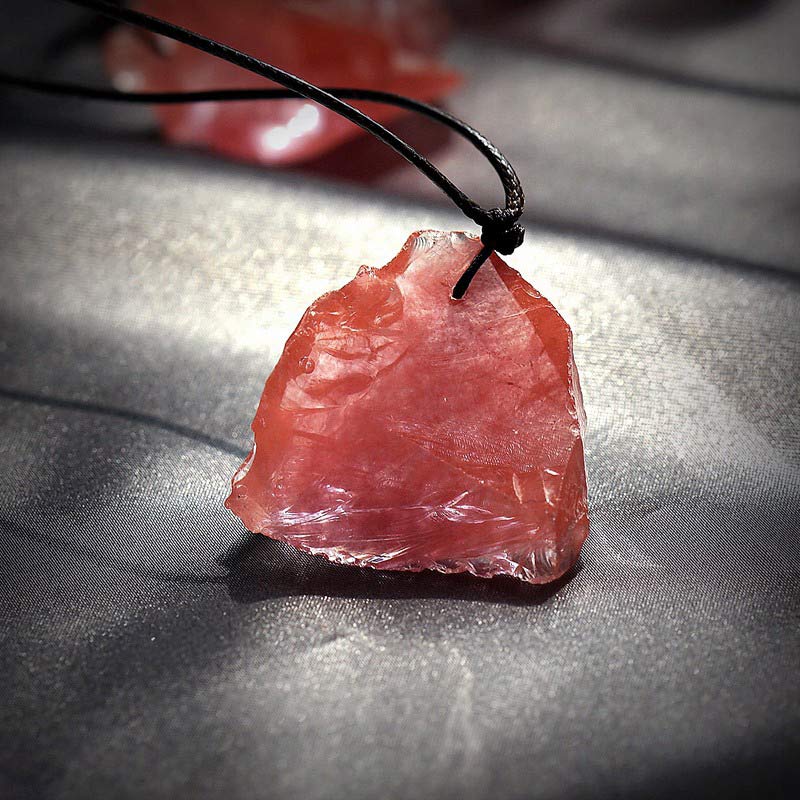 Red Quartz Grounding & Balancing Gemstone Neclace - image 1