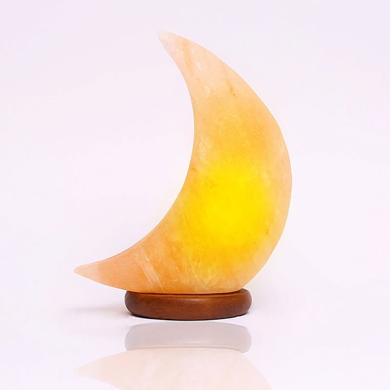 Olivenorma Crescent Moon Shape Himalayan Pink Salt Lamp - image 4
