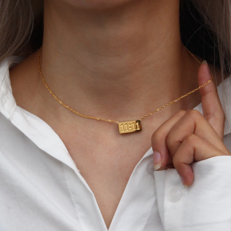 Olivenorma 11:11 Angel Number Dainty Necklace And Ring - image 5