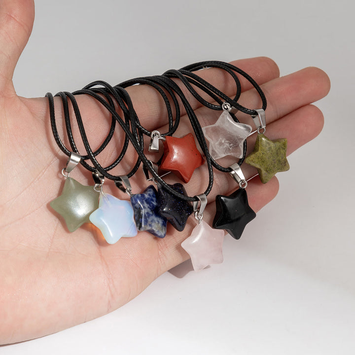 Olivenorma Natural Crystal Star Pendant Necklace - image 0