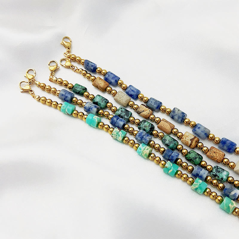 Olivenorma Bohemian Ethnic Stone Column Beaded Bracelet - image 14