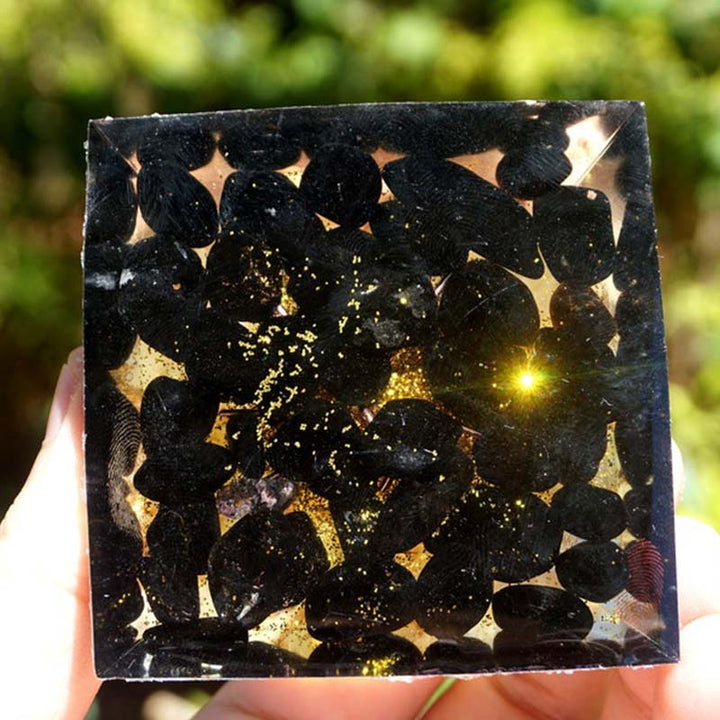 Olivenorma Golden Clarity-Citrine & Obsidian Tree of Life Pyramid - image 8
