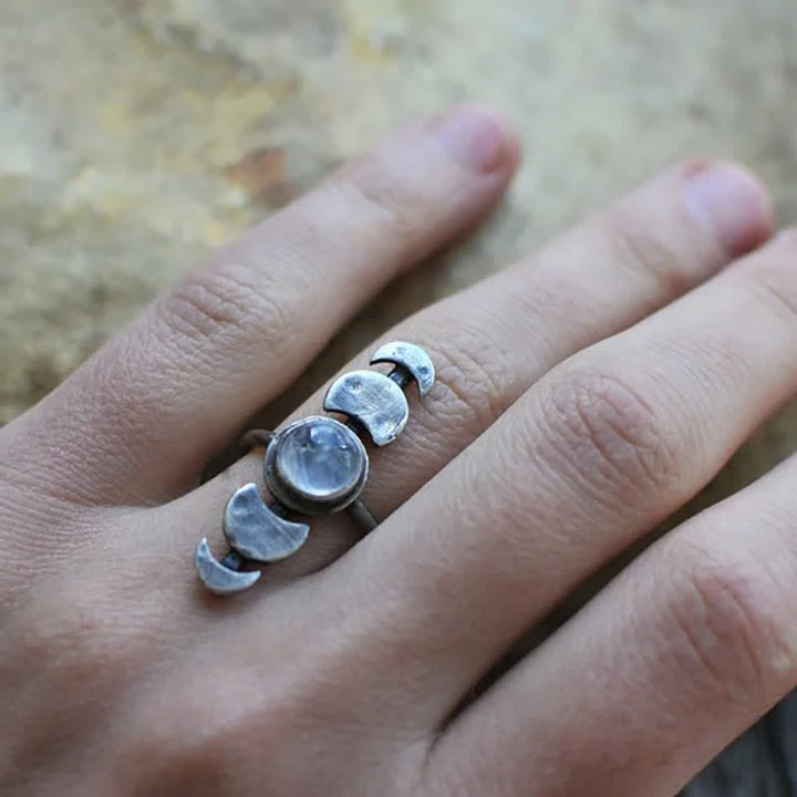 Olivenorma Crescent Moonstone Feminine Energy Ring - image 3