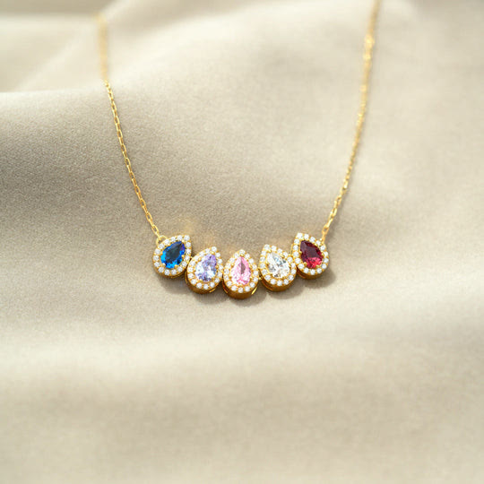 Olivenorma Tears Of Joy 1-8 Teardrop Birthstone Gift Card Necklace - image 14