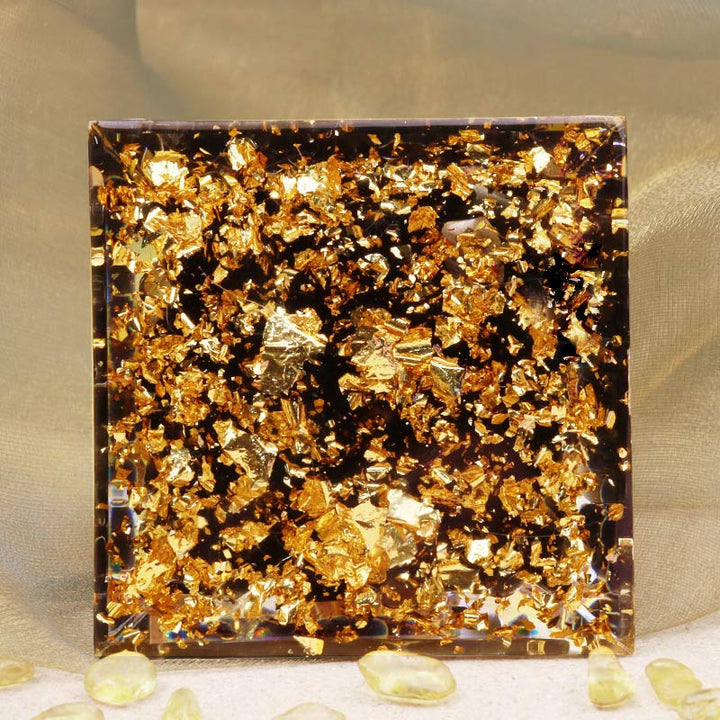 Olivenorma Clear Crystal Obsidia Lotus Symbol Orgone Pyramid - image 6