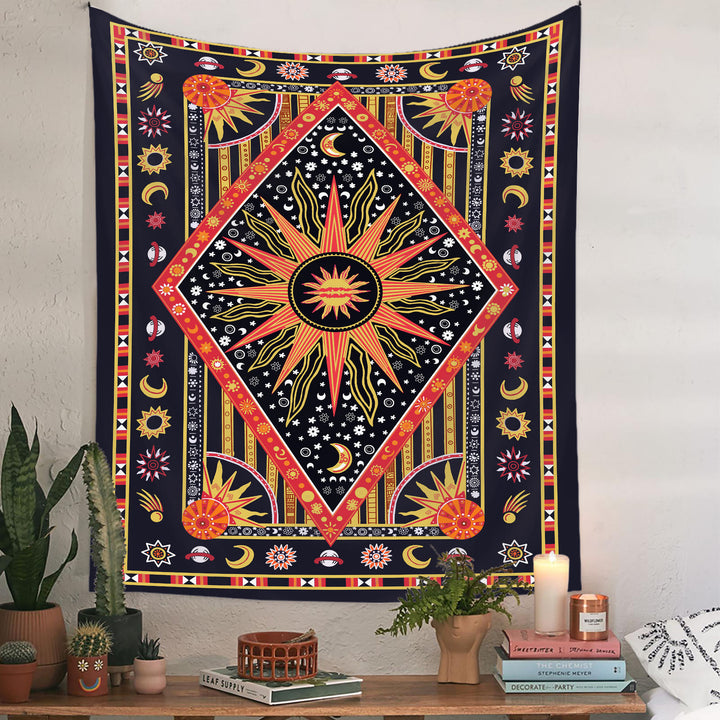 Olivenorma Sun Rays Moon Bohemia Tapestry - image 3