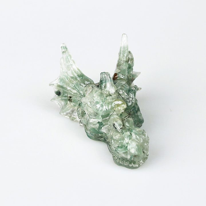 Olivenorma Natural Crystal Dragon Gemstone Decoration  - Green Aventurine - image 1