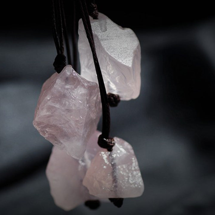 Natural Rose Quartz Gemstone Neclace - image 2