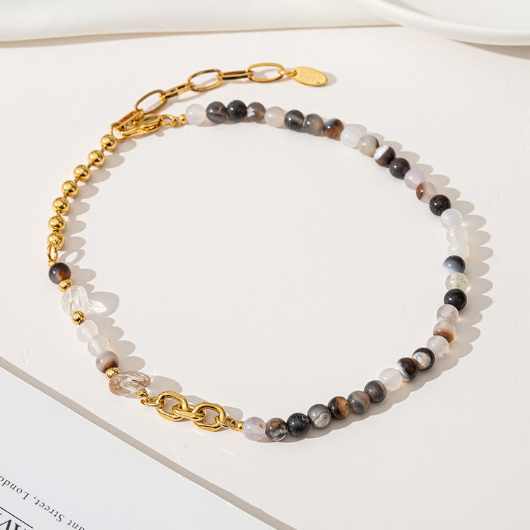 Olivenorma Natural Stone Semi Precious Stone Beaded Clavicle Necklace - image 2