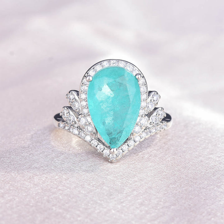 Olivenorma "Pure Love" - Paraiba Tourmaline Elegant Ring - Paraiba Tourmaline - image 0