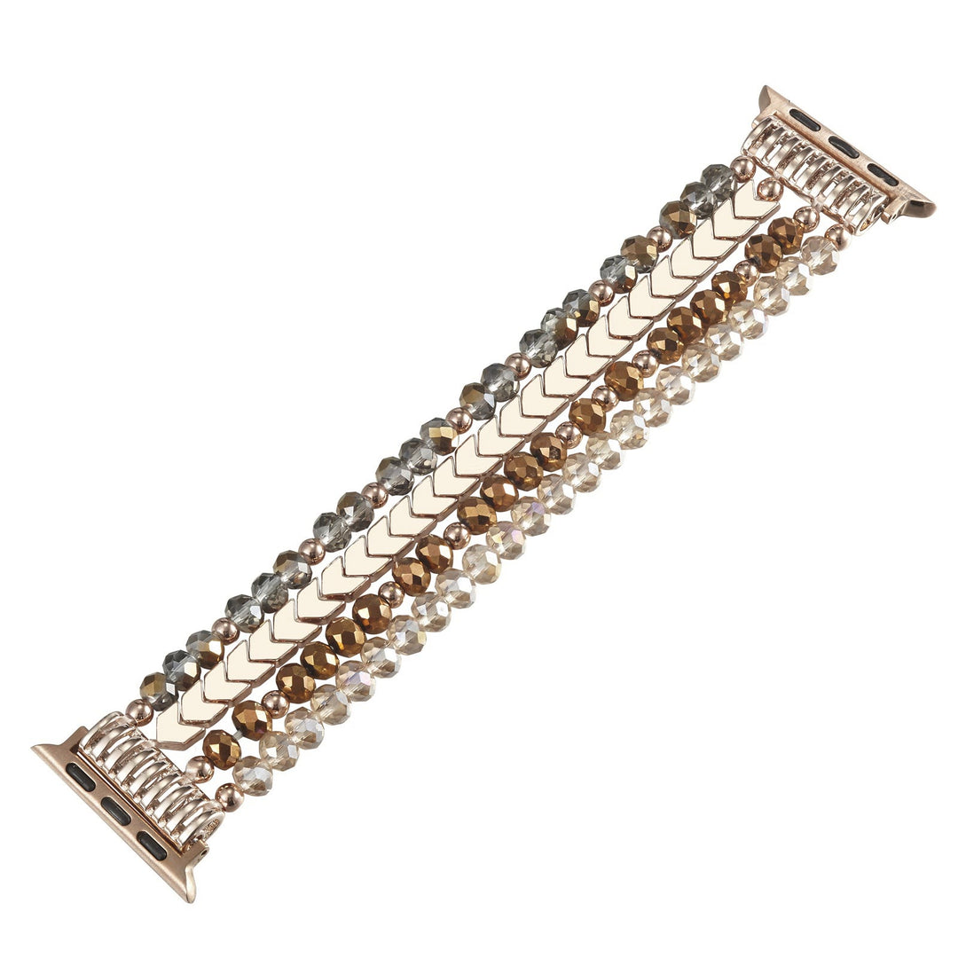 Olivenorma Alloy Arrow Crystal Beaded Watch Strap Bracelet - image 11