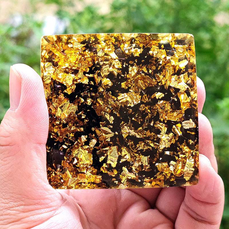 Olivenorma Black Tourmaline with Lepidolite Orgone Pyramid - image 4