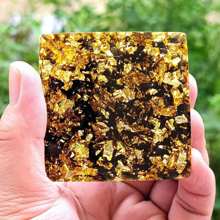 Olivenorma Black Tourmaline with Lepidolite Orgone Pyramid - image 4