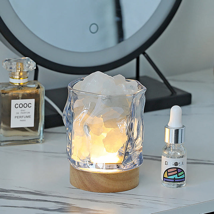 Olivenorma Irregular Glass Stone Essential Oil Crystal Aromatherapy Lamp - Clear Crystal - Shangri-la - image 6