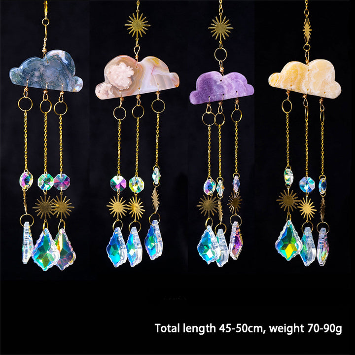 Olivenorma Natural Crystal Cloud Suncatcher Wind Chime - image 14
