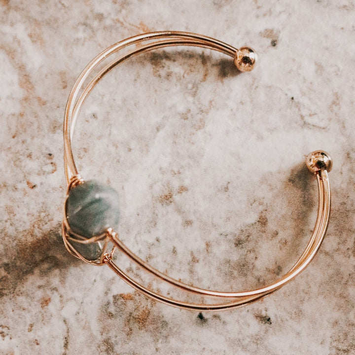 Olivenorma Natural Crystal Hexagon Post Wire Bracelet - image 3