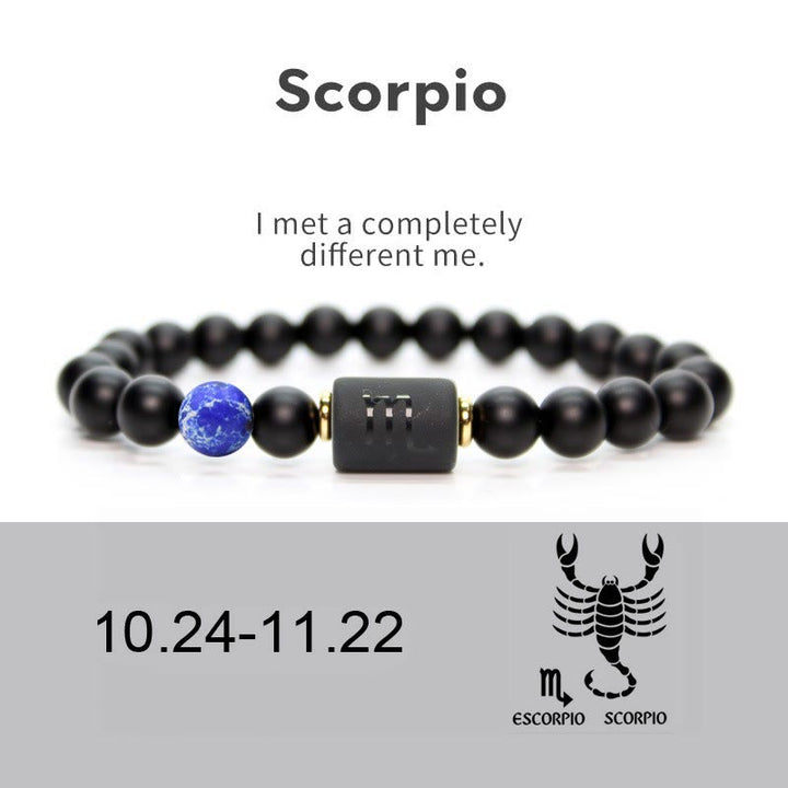 Olivenorma Natural Black Onyx Zodiac Men Bracelet - Scorpio#Sodalite&Black Onyx - image 19