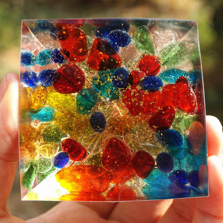 Olivenorma Fluorite Peridot Tree Of Life Orgone Pyramid - image 7
