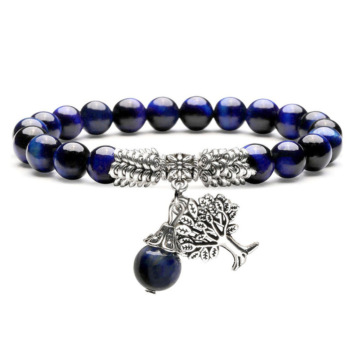 Natural Crystal Tree Of Life Bracelet - Lapis Lazuli - image 9