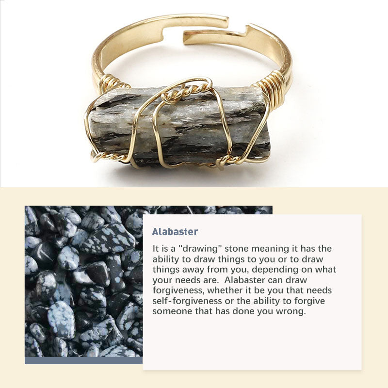 Natural Crystal Irregular Ring - Alabaster - image 22