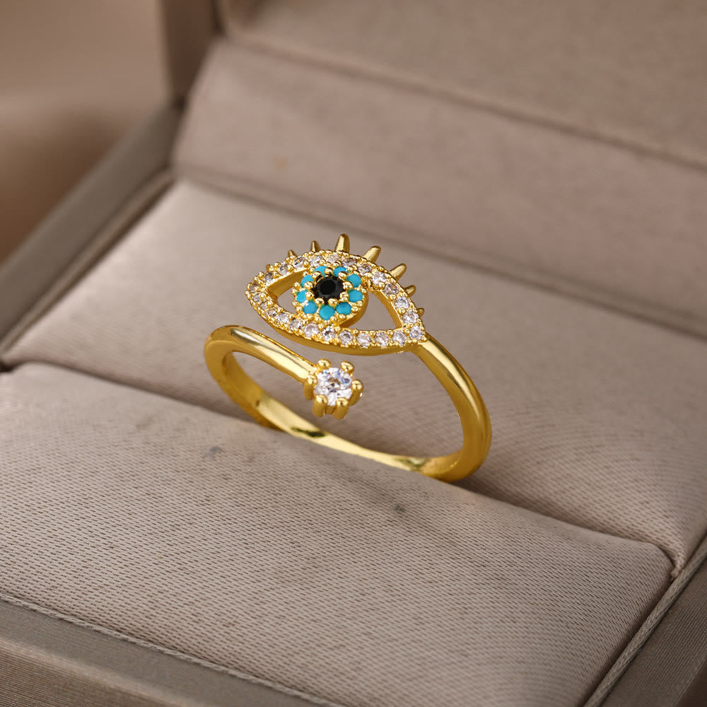 Olivenorma Evil Eye Diamond Adjustable Ring - image 4