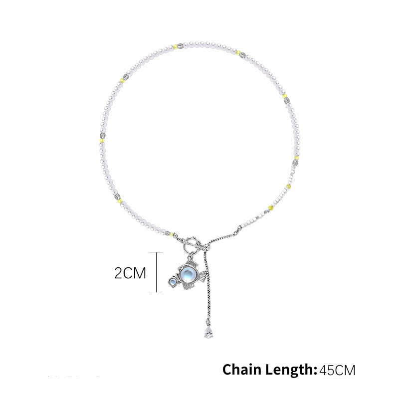 Olivenorma Moonstone Zodiac Pendant Alloy Necklace - Pisces - image 22
