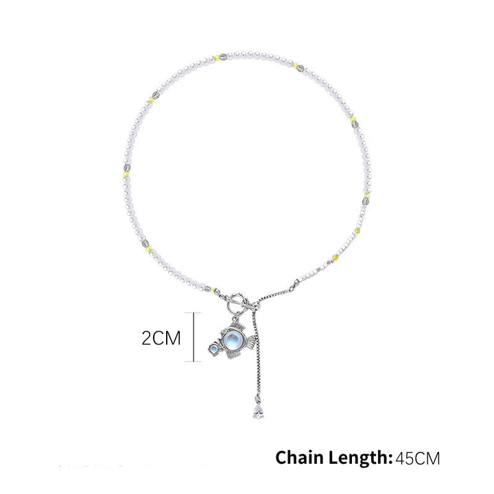 Olivenorma Moonstone Zodiac Pendant Alloy Necklace - Pisces - image 22