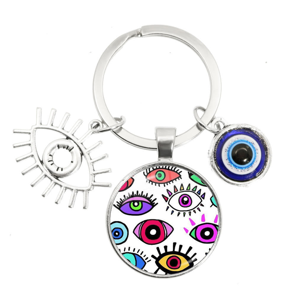 Olivenorma Blue Evil Eye Hamsa Epoxy Keychain - Evil Eye#14 - image 14