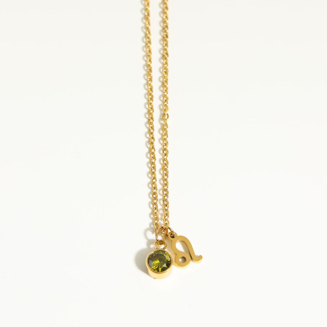 Olivenorma Zodiac Rune Birthstone Stainless Steel Necklace - image 26