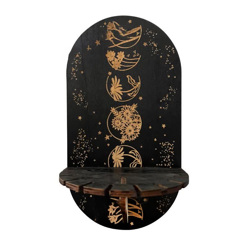 Small Delicate Sibylline Wooden Crystal Shelf - Flowers#2 - image 9