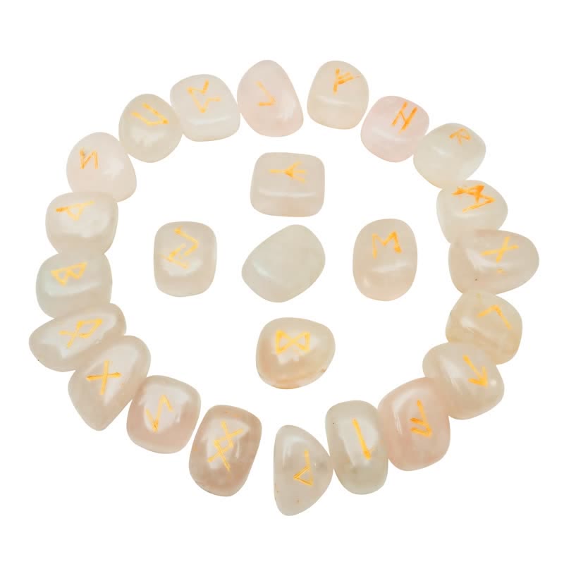Olivenorma Rune Alphabet Carved Graphic Stone Balance Gemstone Decoration - image 28