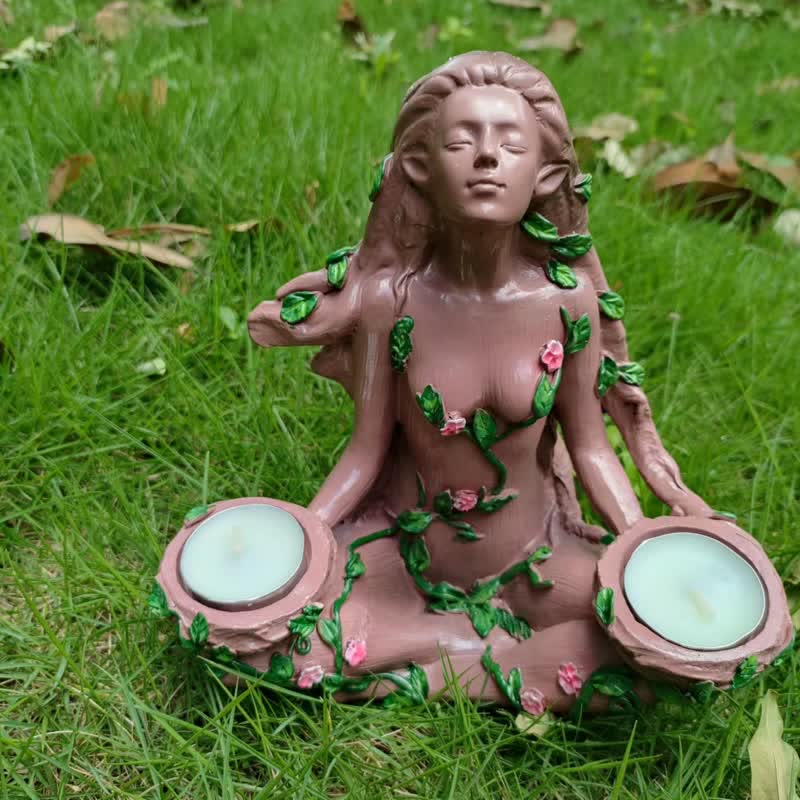 Olivenorma Balance of Nature Female Tree Spirit Tealight Decoration - image 1