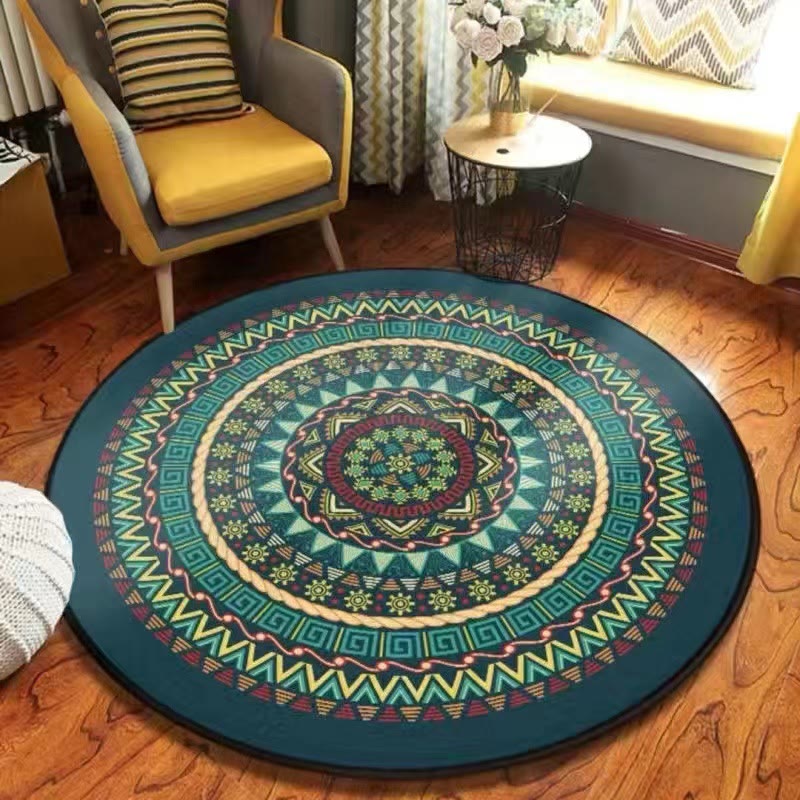 Olivenorma Mandala Round Area Rug Machine Washable Carpet - Mandala#11 - 180*180cm - Crystal Velvet - image 12